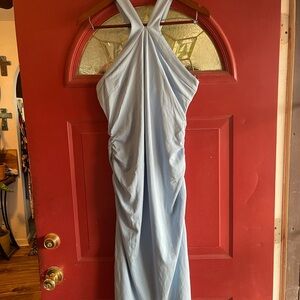 NWT Grace Karin Light Blue Backless Dress